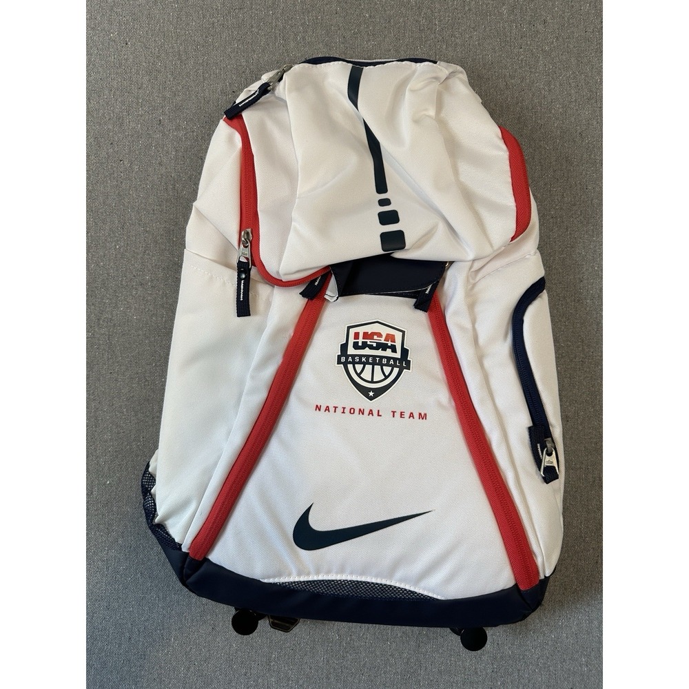 USA Nike Olympic White Backpack Basketball (With Bubble Straps)